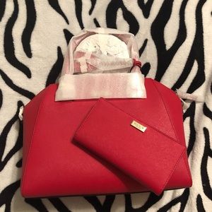 NWT Kate Spade Red Purse and wallet